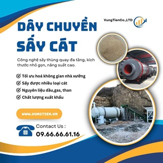 Dây chuyền sấy cát thùng quay