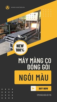 Máy co màng đóng gói ngói xi măng màu