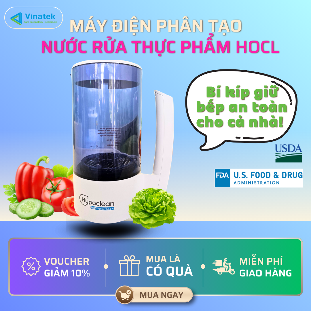 Máy tạo nước rửa rau củ Hypoclean